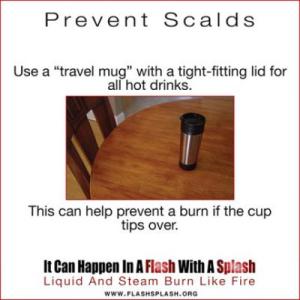 Burn Safety Awareness Image Travel Mug
